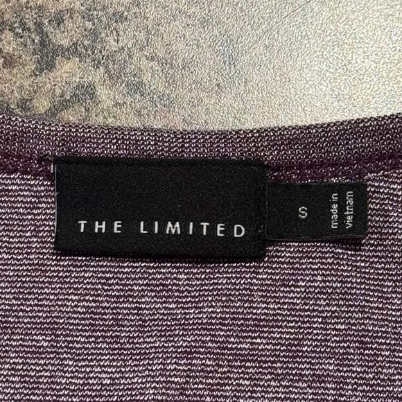 The Limited Top Henley Y2K Coquette Fairy Cottage Feminine Metallic Purple Small - Picture 2 of 5